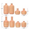 Storied Home Stoneware Vases with Gold Pattern, Set of 8 - 3 of 4