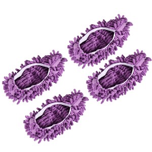 Unique Bargains Washable Cleaning Shoes Cover Multifunction Chenille Duster 4 Pcs - 1 of 4