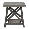 Lanshire Rustic Industrial Metal & Wood End Table - Inspire Q - 4 of 4