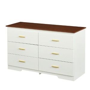 NicBex 6 Drawers Double Dresser for Bedroom,Chest of Drawers with Gold Metal Handle,Freestanding Dresser,Storage Dressers for Bedroom - 1 of 4