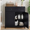 SKRAN  Modern Farmhouse Storage Cabinets with Adjustable Shelves,Multipurpose Freestanding Cabinets for Living Room,Kitchen, Entryway - 2 of 4