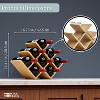 HOMLUX Modern 8/12/13 Bottle Bamboo Wine Rack: Countertop Holder, Freestanding, Lattice Design - 3 of 4