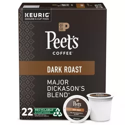 Peet's Major Dickason Dark Roast Coffee Keurig K-Cup Pods