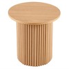 Maliang Wood Veneer Tabletop 19.69 Inch Round Coffee Table, MDF Table-top with Metal Base, Sofa Side Table for Living Room - 2 of 4