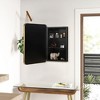 Wooakway Recessed or Wall Mount Medicine Cabinet 16 x 24 Inch Bathroom Mirror Cabinet with HD Mirror, Black - 4 of 4