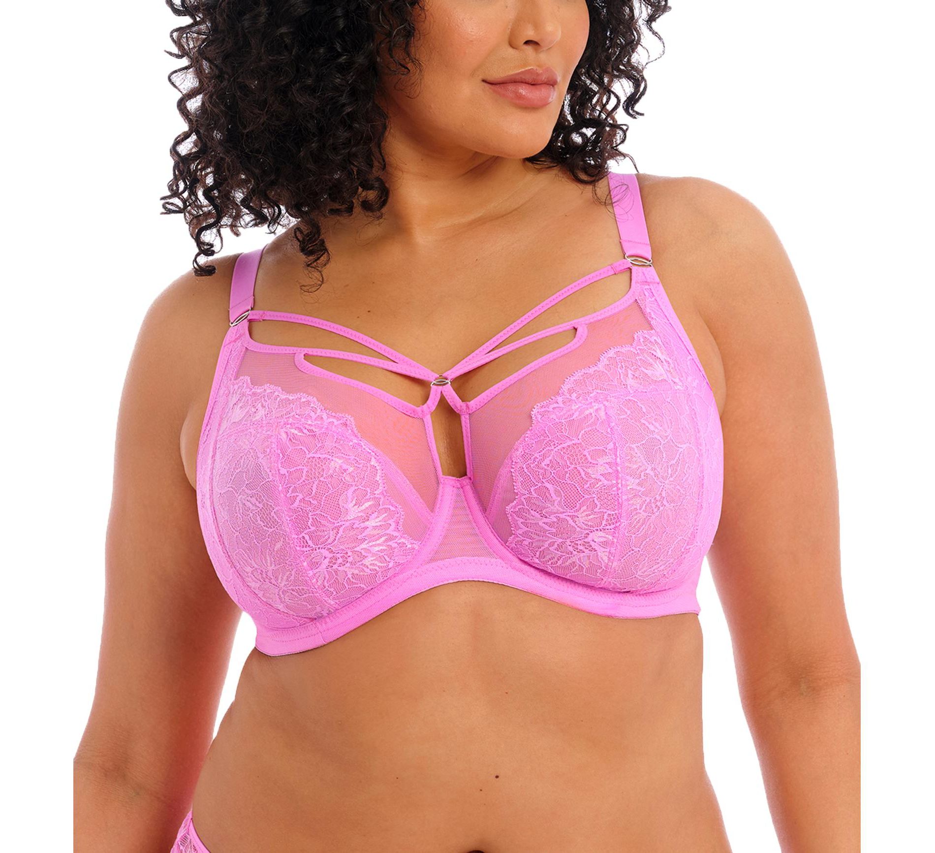 Elomi Women's Brianna Plunge Underwire Bra,36K,Very Pink