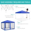 10 x 10 FT Pop Up Canopy, 3 Height Adjustable Instant Canopy with Mosquito Netting, Heavy Duty Sun Shade for Patio, Backyard - 4 of 4