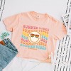 Simply Sage Market S.W.Smiley Summer Vibes Stacked Smiley Boxy Crop Top - L - Peachy - 2 of 4