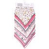 Hudson Baby Infant Girl Cotton Fleece Bandana Bibs 10pk, Woodland, One Size - 2 of 2