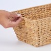 Mdesign Natural Hyacinth Stackable Pantry Bin Basket : Target