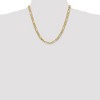 Black Bow Jewelry Men's 6.25mm, 14k Yellow Gold, Flat Figaro Chain Necklace - 2 of 4
