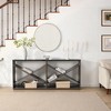 KIGFTSOD 70.87'' Farmhouse Console Table - X Shape Detachable ExtraLong with Storage for Entryway, Living Room, Foyer, Hallway - 3 of 4