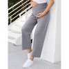 Coolmee Womens Maternity Pants Wide Leg Smocked High Waisted Palazzo Pants Casual Lounge Trousers - 3 of 4