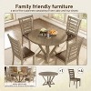 Modern Farmhouse Round Dining Table 45.7 Inch Solid Rubberwood Antique Finish - 4 of 4