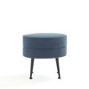 Manhattan Comfort Set of 4 Bailey Polyester Blend Upholstered Ottoman - 4 of 4