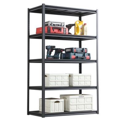 Vynxaria 5-Tier Utility Storage Shelves 78"H x 47.2"W x 23.6"D