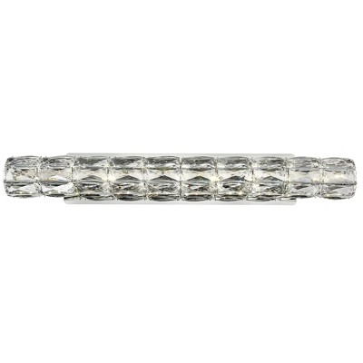 Elegant Lighting Valetta Integrated LED chip light Chrome Wall Sconce Clear Royal Cut Crystal