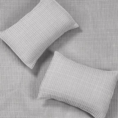 Gray King Reversible Microfiber Quilt and Sham Set