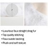 Hastings Home Faux Sheepskin Fur Rug (2x3 feet, White) - 3 of 4