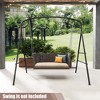 Costway Patio Metal Swing Stand Heavy-Duty A-Shaped Swing Frame with Double Side Bars - 2 of 4