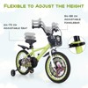 Infans Rabbit Pilot Sporty Kids Bike, 18 Inch Child Bike for 4-8 Years Old with Adjustable Height, Training Wheels, Handbrake & Coaster Brake, Green - 2 of 4