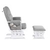 Glider Chair and Ottoman with Button-Tufted Back, Side Storage Pocket, and Bowed Back Design for Living Room - 4 of 4