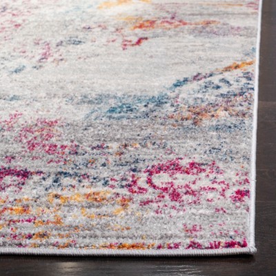 Reversible Gray Boho Chic Medallion Rectangular Rug