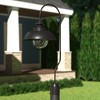 VAXCEL Harwich 1L Black Coastal Outdoor Dome Barn Post Light Clear Glass - 3 of 4