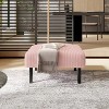 Lyngins Small Ottoman with Legs,Corduroy Ottoman Foot Stool with Soft Padded seat,Square Bedroom Bench for Living Room,Entryway - 2 of 4