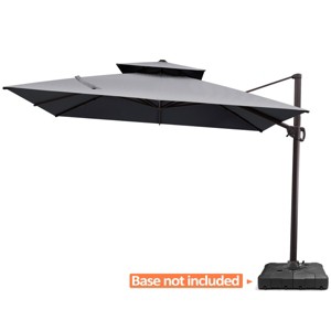 Pellebant 10FT Square Adjustable Offset Cantilever Hanging Patio Umbrella - 1 of 4