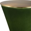 Uttermost Ronde Drink Table-Jade Green Ceramic Hourglass with Brass Plated Iron - 4 of 4