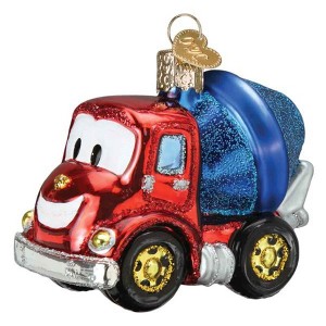 Old World Christmas 2.75 In Cheerful Cement Truck Ornament Construction Toy Tree Ornaments - 1 of 3