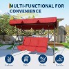 Jojoka 3-Seat Patio Swing Chair,Outdoor Porch Swing - 4 of 4