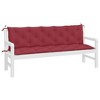 vidaXL Garden Bench Cushions 2 pcs Wine Red 70.9"x19.7"x2.8" Oxford Fabric - 4 of 4