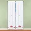 Collections Etc Embroidered Poinsettia Scroll Scalloped Edge Drapes - 2 of 4