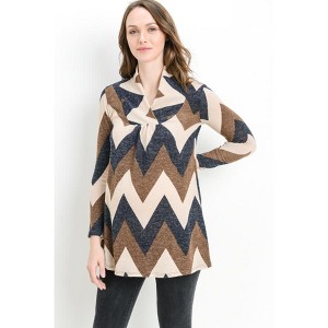 Hello MIZ Womens Shawl Collar Maternity Knit Tunic Sweater - 1 of 1