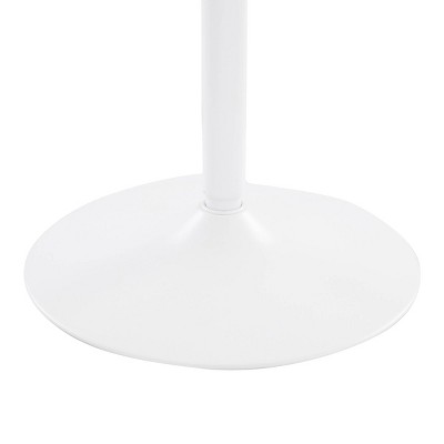 36" Dakota White Wood Industrial Round Dining Table