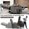 Coolbibila Fabric Power Lift Recliner Chair,Recliner With Vibration Massage And Lumbar Heating,Dual Cup Holders,Power Recliners For Elderly - 3 of 4