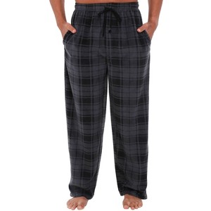 ADR Men's Soft Plush Fleece Pajama Pants, Warm Long Lounge Bottoms - 1 of 4