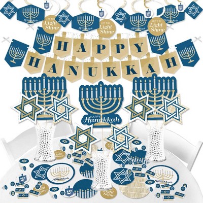 Big Dot of Happiness Happy Hanukkah - Chanukah Supplies - Banner Decoration Kit - Fundle Bundle