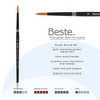 Creative Mark Beste Golden Taklon Bushy Round #10 Artist Brush, Professional Watercolor Brushes, For Acrylic Painting, Short Handle, Sharp Edges, - 2 of 4