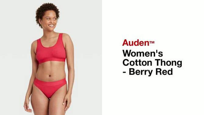 Women's Cotton Thong - Auden™ Berry Red, 2 of 6, play video