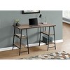 Monarch Specialties Computer Desk Home Office Laptop Storage Shelves 48InchL Work Metal Laminate Brown Black Contemporary Modern - 2 of 4