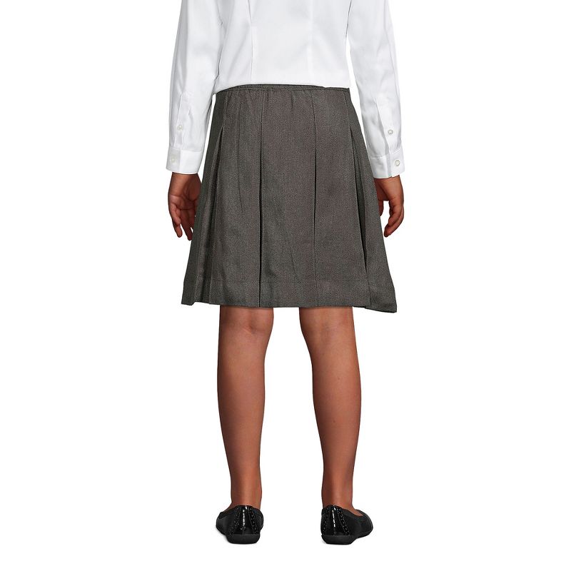 Lands' End School Uniform Kids Solid Box Pleat Skirt Below the Knee, 4 of 6