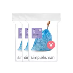 simplehuman 16-18L 60ct Code V Custom Fit Trash Bags Liner 