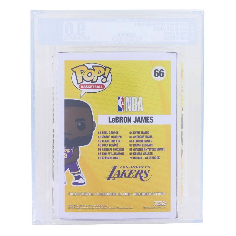 Funko POP LA Lakers NBA | Lebron James | Graded AFA 9, 2 of 4