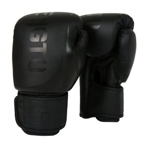 Paaaawaters Custom Adult Training Boxing Gloves PU Leather Rubber Composite Lining Black - 1 of 1