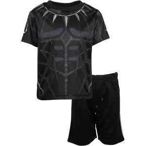 Marvel Avengers Captain America Iron Man Venom Hulk Cosplay Athletic T-Shirt and Shorts Outfit Set Toddler to Little Kid - 1 of 4