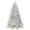 HomeRoots 4' White Pre Lit Full Flocked Fir Christmas Tree - 4 of 4