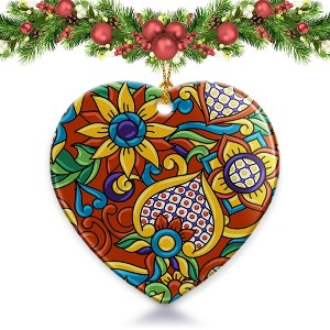 Christmas Ornaments 2025,Mexican Talavera Ornaments for Christmas Tree Holidays Ornaments Decorations - 1 of 3